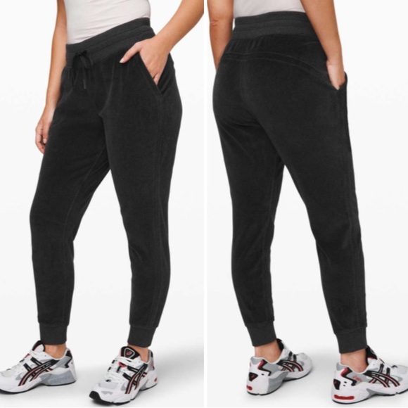 Lululemon Warm Down Jogger *Velour Heathered Black Size 2 W5CA6S - Picture 1 of 12